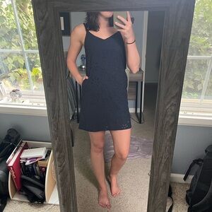 Elegant Navy Blue Sleeveless Mini Dress